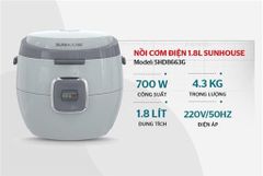 Nồi cơm điện 1.8L Sunhouse SHD8663G ảnh 7