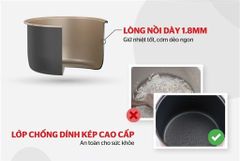 Nồi cơm điện 1.8L Sunhouse SHD8663V ảnh 4