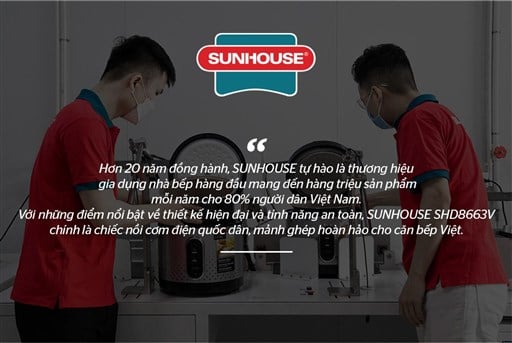 Nồi cơm điện 1.8L Sunhouse SHD8663V – ảnh 8