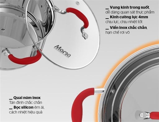 Bộ nồi inox 5 đáy Sunhouse Mama SHG2503MSD – ảnh 3