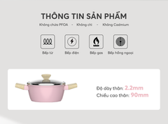 Nồi phủ sứ nano đáy từ Sunhouse healthy SHG7979MP-20 ảnh 7