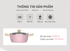 Nồi phủ sứ nano đáy từ Sunhouse healthy SHG7979MP-24 ảnh 7