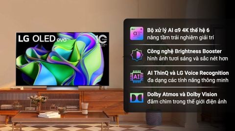 Smart Tivi OLED LG AI 4K 55 inch OLED55C3PSA