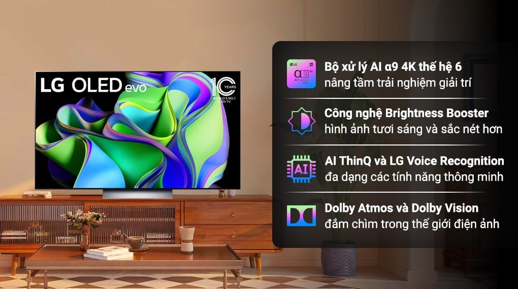 Smart Tivi OLED LG 4K 77 inch 77C3PSA – ảnh 2