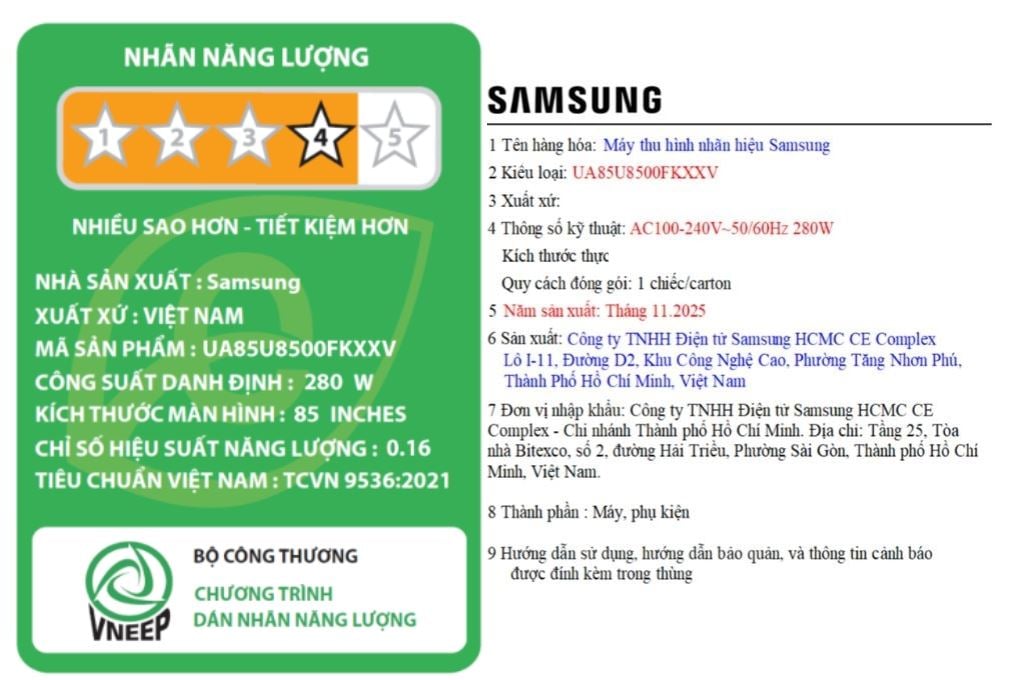 Tivi Samsung UA85U8500F - chi tiết Tivi Samsung UA85U8500F - chi tiết