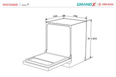 Máy rửa bát GrandX SMS7GX86B ảnh 2