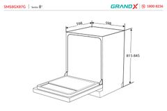 Máy rửa bát GrandX SMS8GX87G ảnh 2