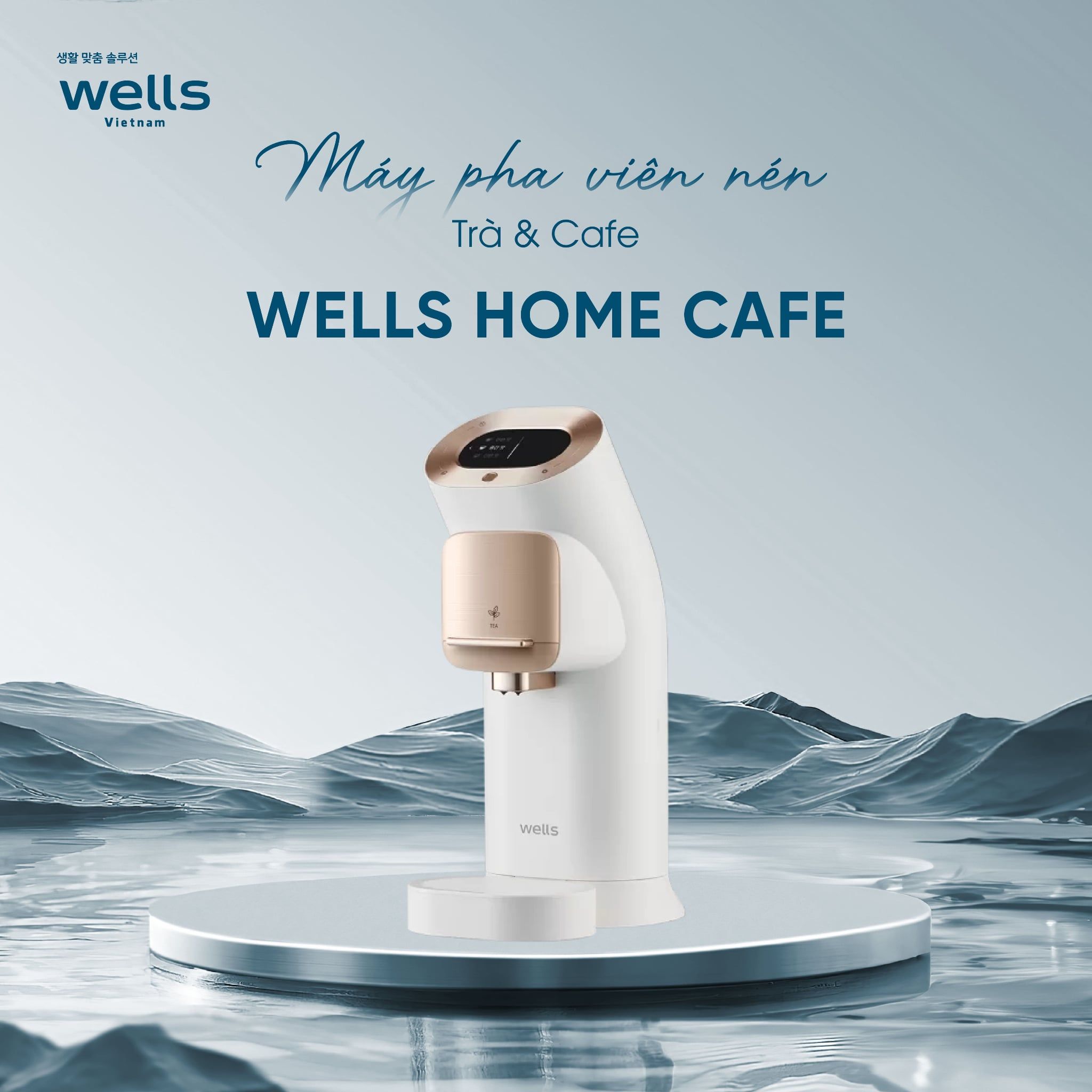Máy pha viên nén trà và cafe – Wells Home Cafe