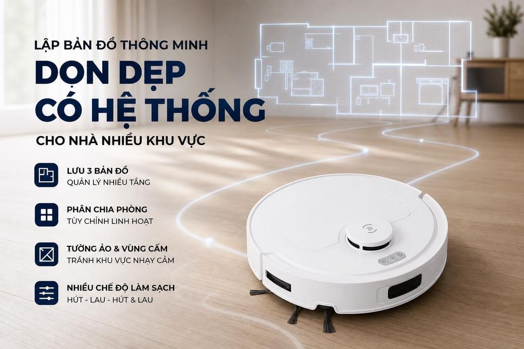 Robot hút bụi Ecovacs T30C Prime Omni