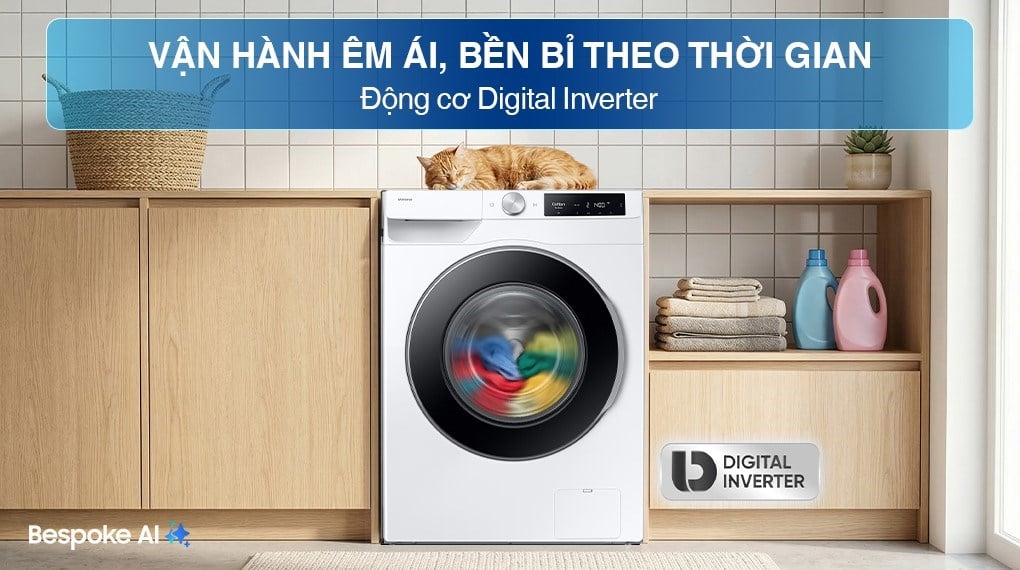 Máy giặt Samsung AI EcoBubble Inverter 10 kg WW10DG6U34LESV – ảnh 4