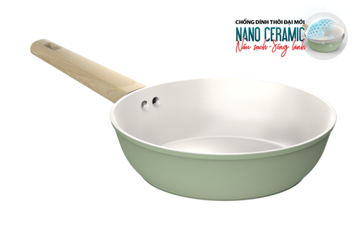 Chảo phủ sứ nano đáy từ Sunhouse healthy SHG24MT1