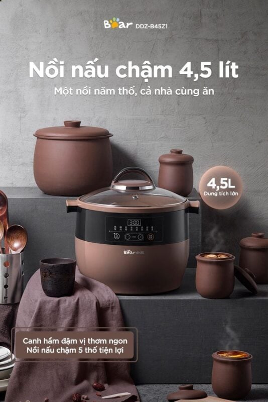 Nồi nấu chậm Bear DDZ-B45Z1 – ảnh 2
