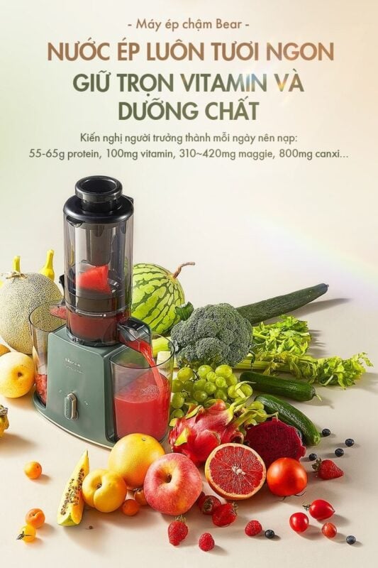 Máy ép chậm đa năng Bear YZJ-D01Y6 – ảnh 4