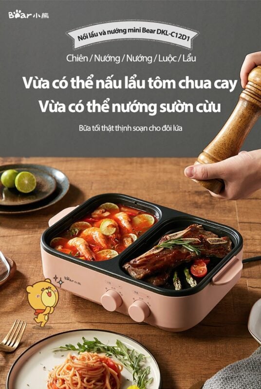 Bếp nướng và lẩu đa năng Bear DKL-C12D1 – ảnh 5