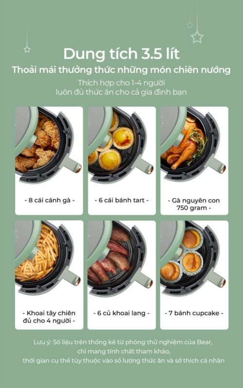 Nồi chiên không dầu Bear QZG-B14D1 – ảnh 6