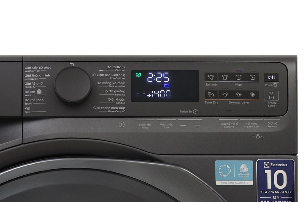 Máy giặt sấy Electrolux EWW1143R7SC - chi tiết Máy giặt sấy Electrolux EWW1143R7SC - chi tiết