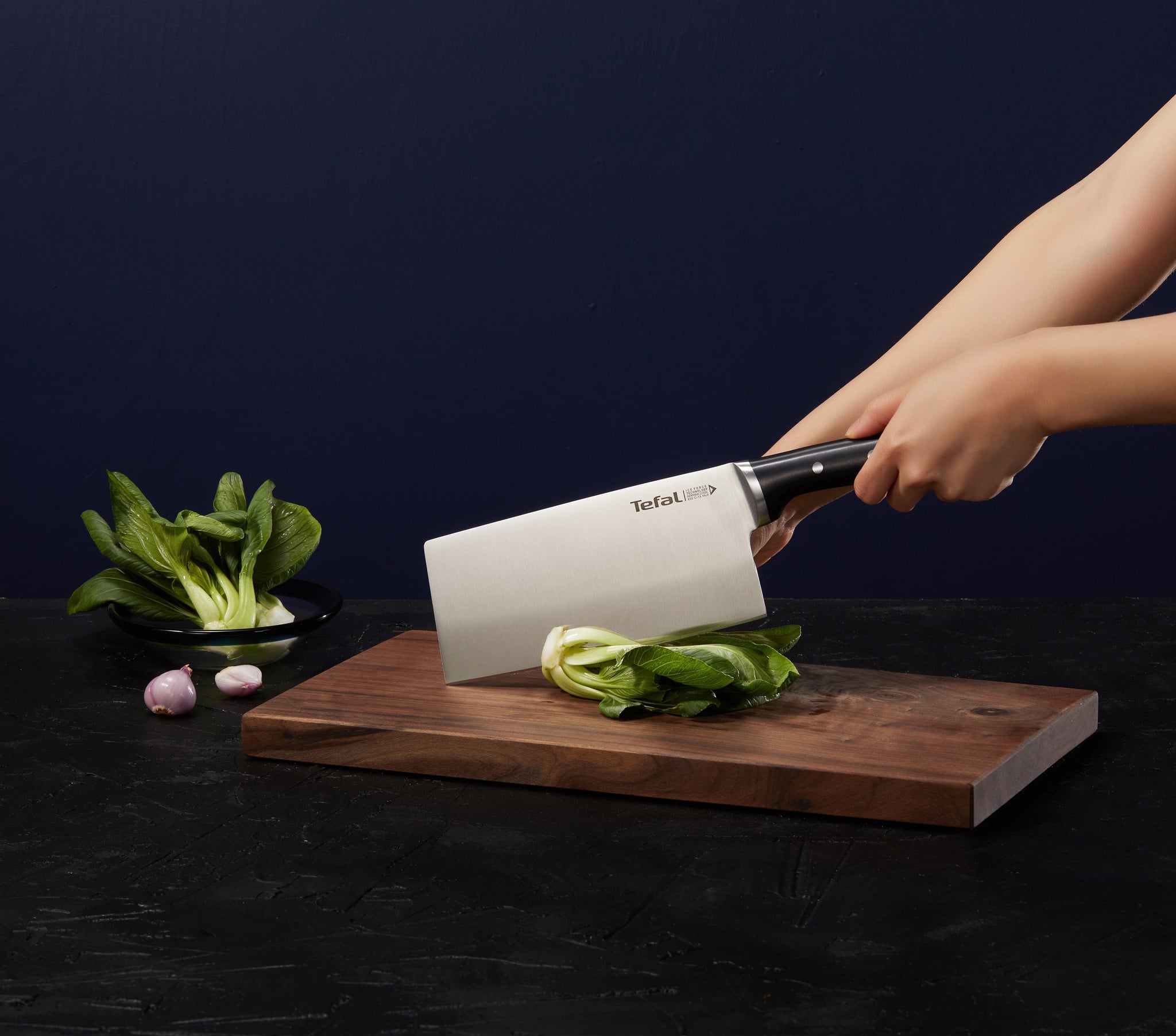 Dao chặt thép Đức liền khối Ice Force Tefal K1750124, 18cm – ảnh 2