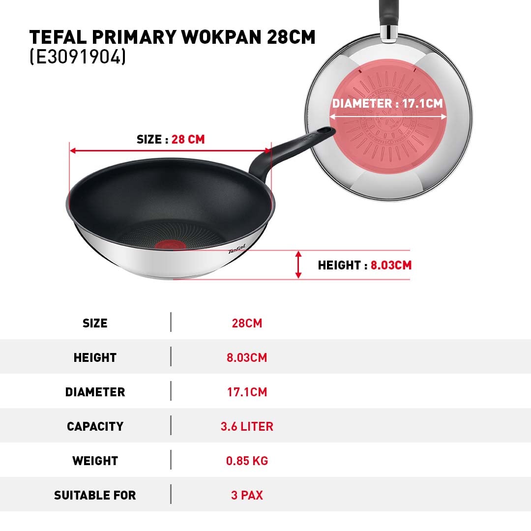 Chảo xào Tefal Primary 28cm E3091904 – ảnh 4