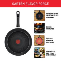 Chảo chiên chống dính Tefal Flavor Force 20/24/26/28cm E2770274 E2770474 E2770574 E2770674 ảnh 4