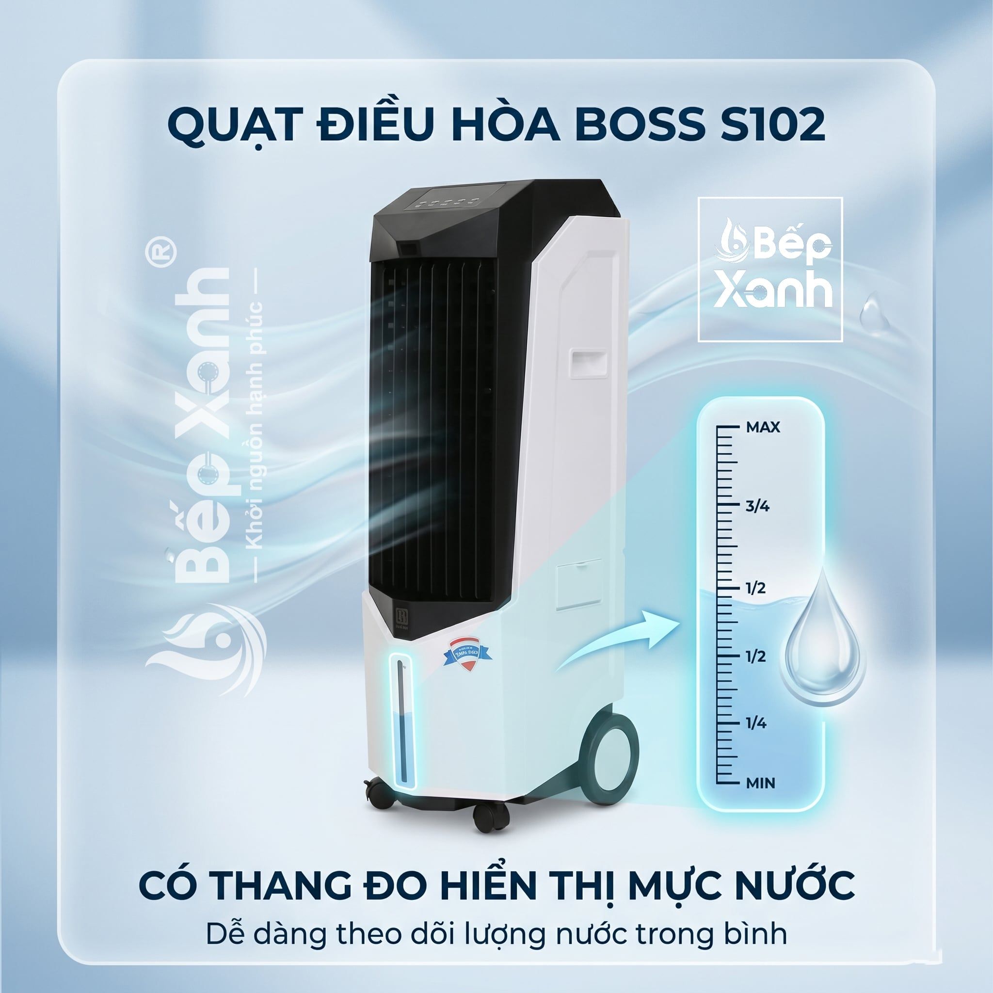  Quạt Điều Hòa Boss S102 Nhập Khẩu Thái Lan - Bảo Hành 12 Tháng, Có Remote 