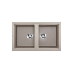 Chậu Rửa Chén Đá Granite Malloca Champagne K45095 2 hố kích thước 86cm