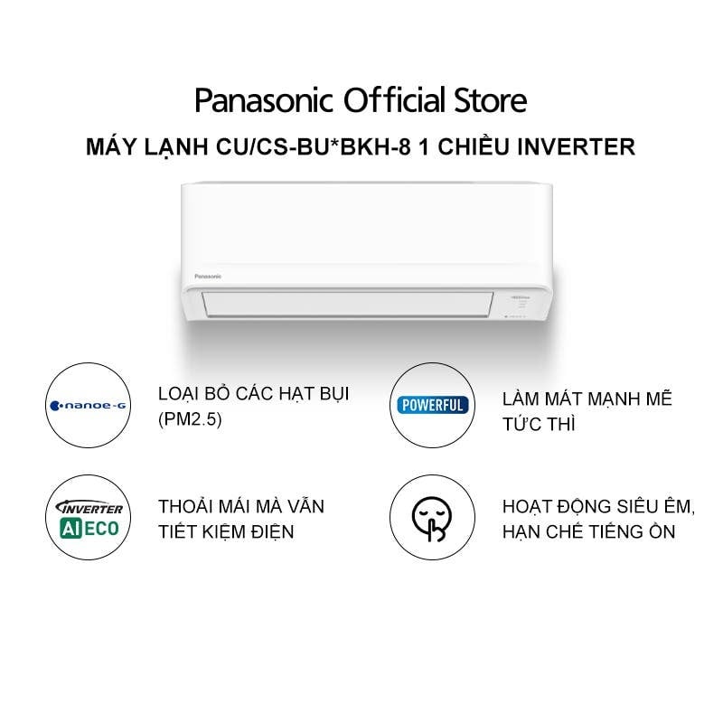 Máy lạnh điều hòa Inverter 1HP 1 chiều Panasonic CU/CS-BU9BKH-8 – ảnh 2