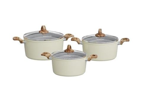 Bộ nồi chống dính vân đá đáy từ Sunhouse SHG7979MA
