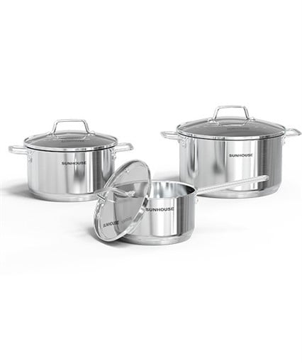 Bộ nồi inox 304 Sunhouse SHG601
