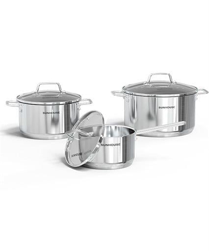 Bộ nồi inox 304 Sunhouse SHG601