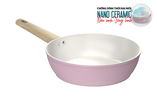Chảo phủ sứ nano đáy từ Sunhouse healthy SHG24MP