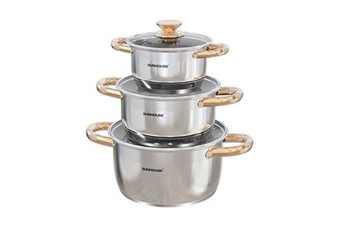 Bộ nồi inox impact Sunhouse healthy SHG781E