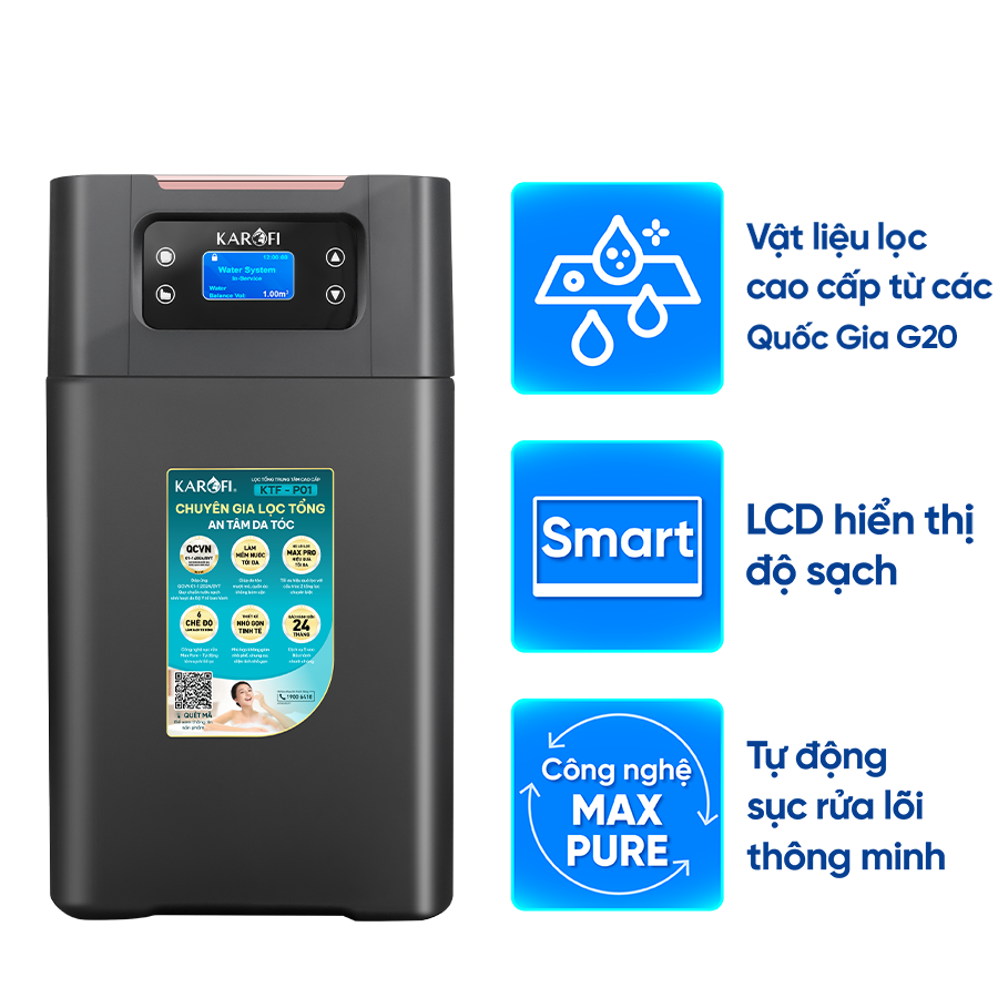 Lọc tổng trung tâm cao cấp Karofi KTF-P01