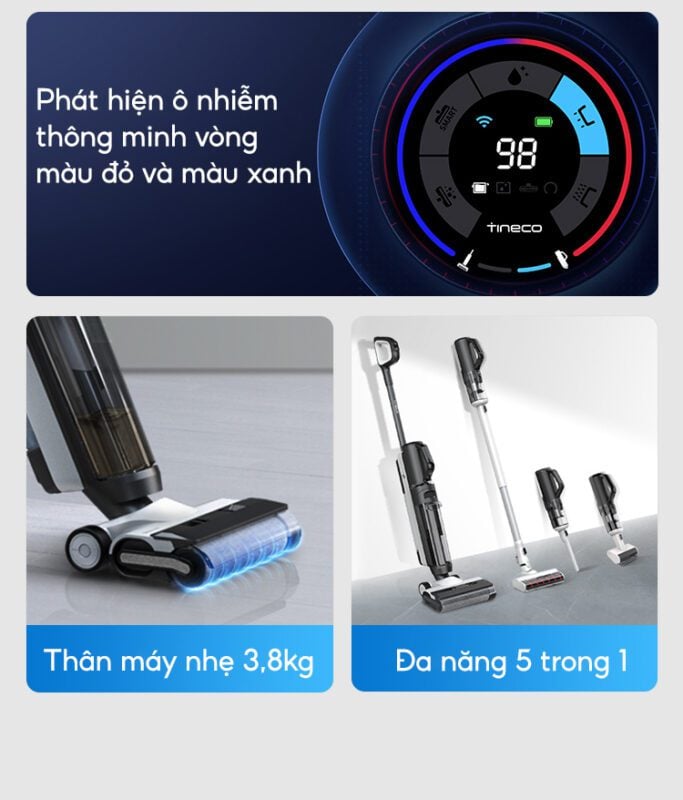 Máy hút bụi Tineco Floor S5 Slim hút bụi và lau nhà 5 trong 1 – ảnh 4