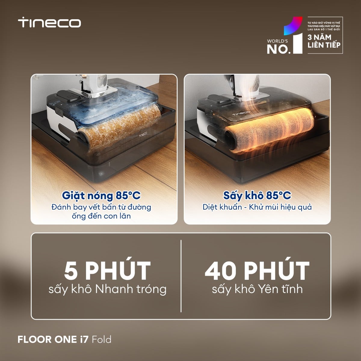 Máy hút bụi lau nhà Tineco i7 Fold – ảnh 6