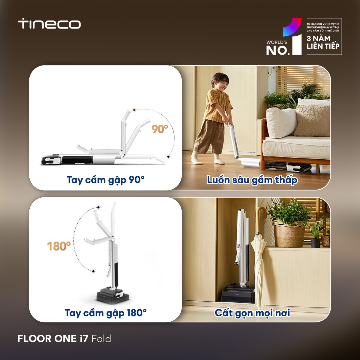 Máy hút bụi lau nhà Tineco i7 Fold – ảnh 7