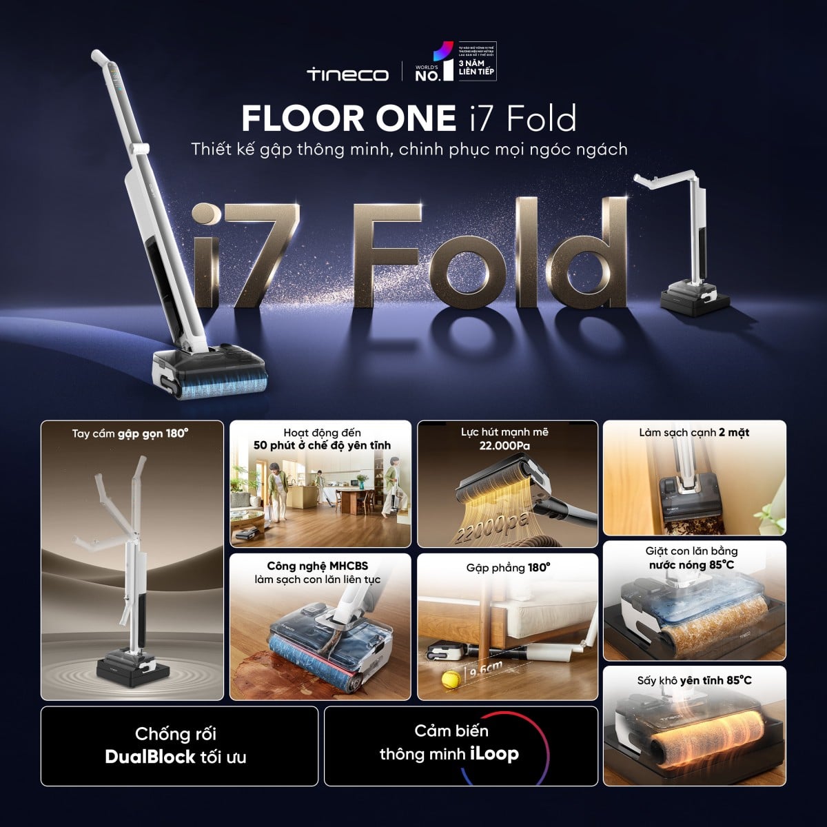 Máy hút bụi lau nhà Tineco i7 Fold – ảnh 2