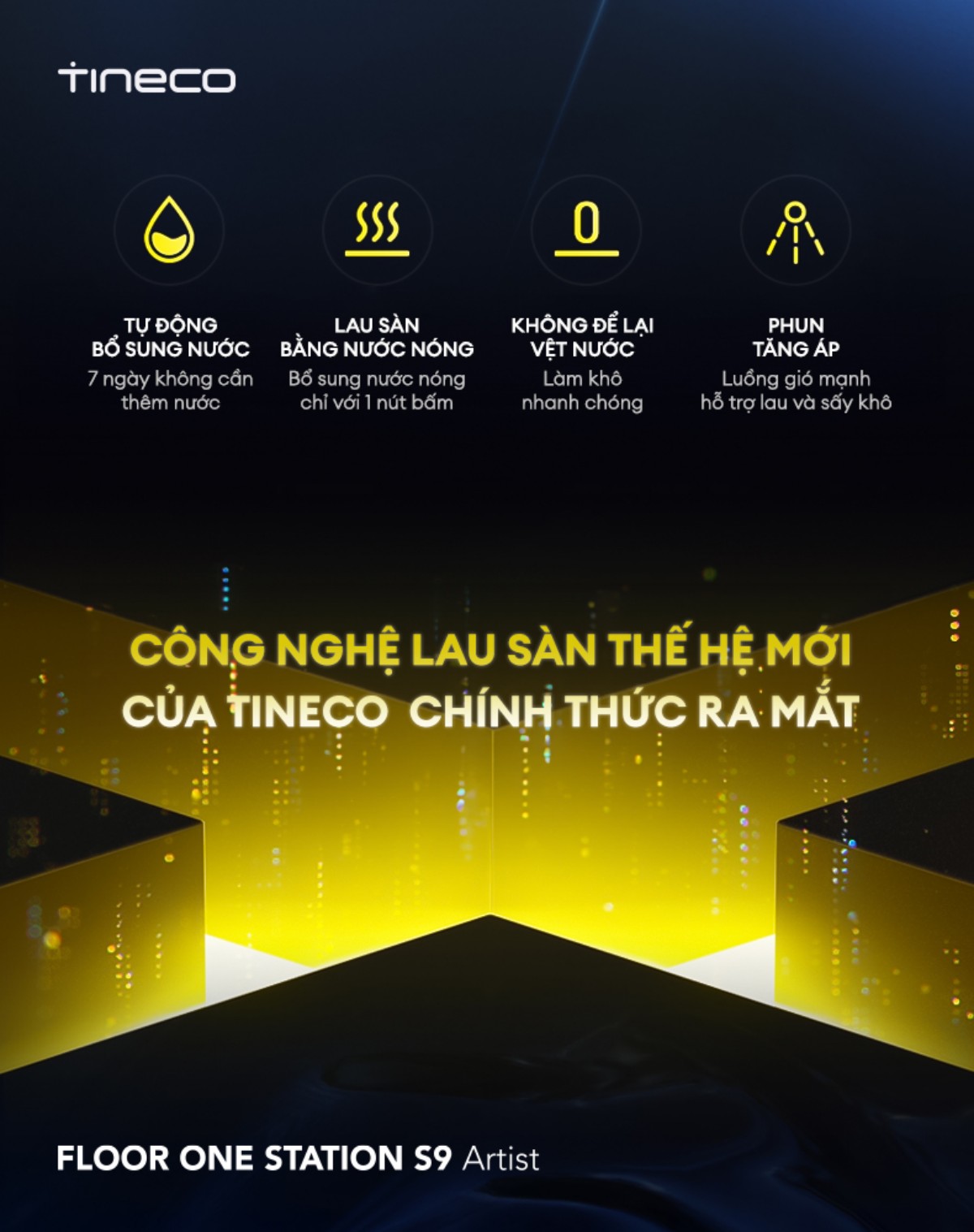 Máy hút bụi lau nhà Tineco Station S9 Artist – ảnh 3