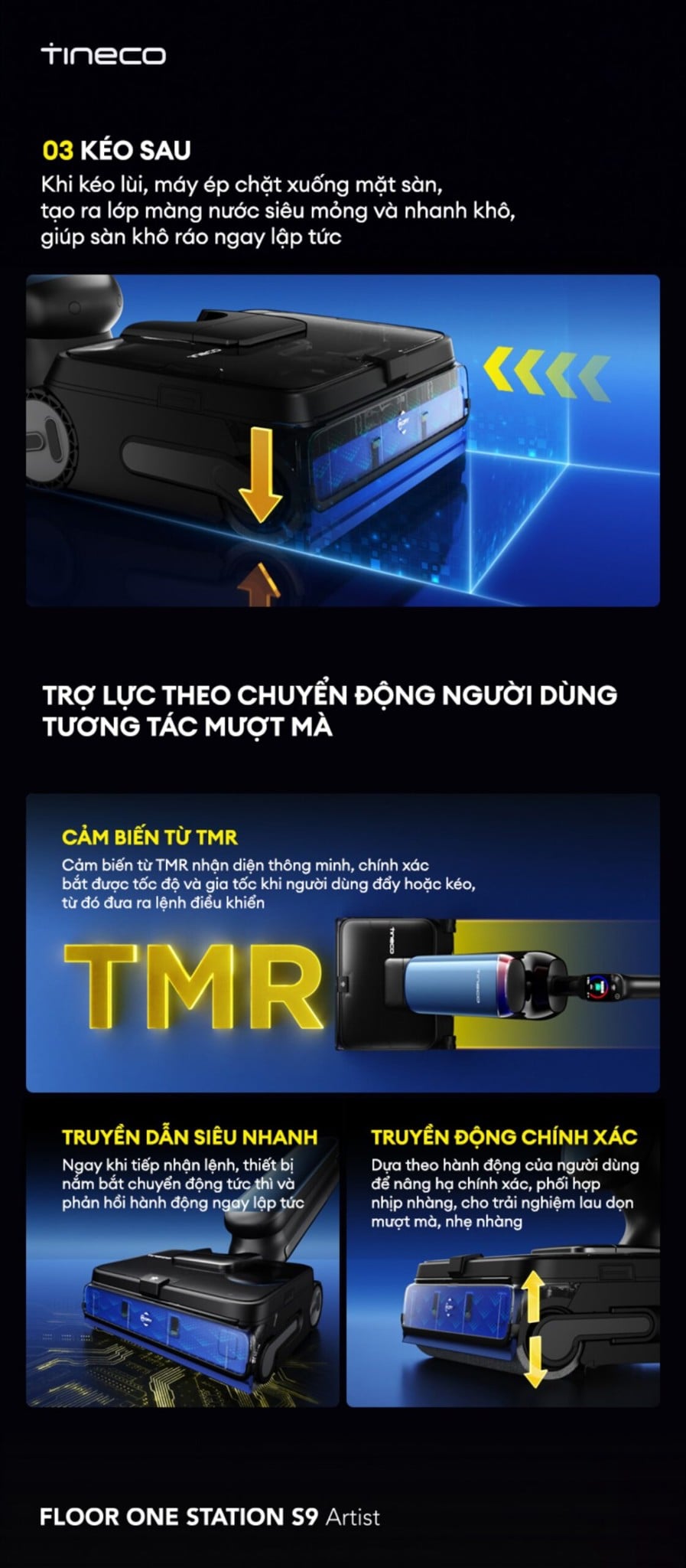 Máy hút bụi lau nhà Tineco Station S9 Artist – ảnh 5