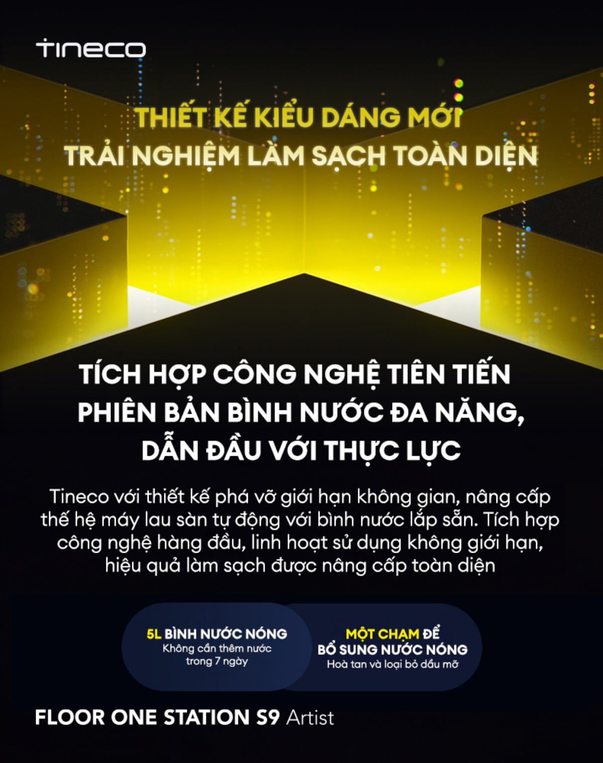 Máy hút bụi lau nhà Tineco Station S9 Artist – ảnh 6