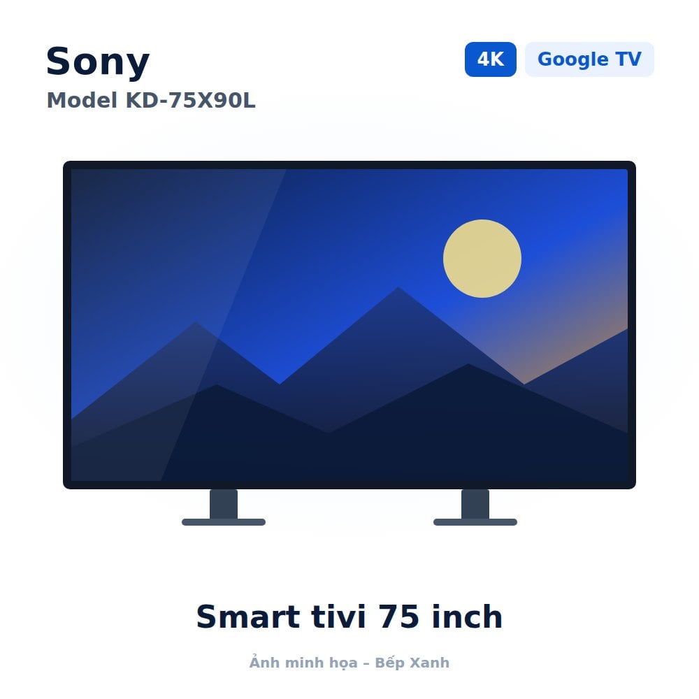 Google Tivi Sony 4K 75 inch KD-75X90L