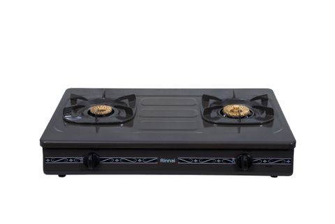 Bếp gas dương Rinnai RV-375(G)N 702mm 2 lò nấu, mặt thép phủ men