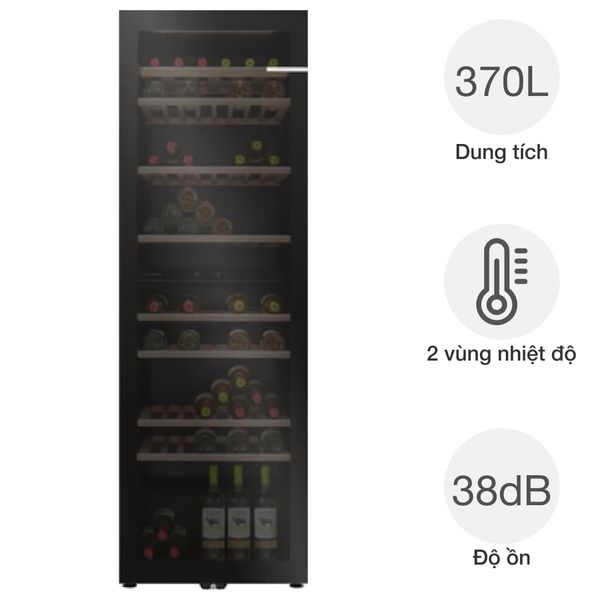 Tủ rượu Bosch KWK36ABGA bảo quản vang Series 6 199 chai độc lập