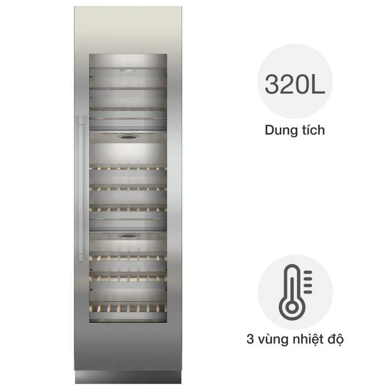 Tủ bảo quản rượu vang Liebherr EWPh 9670 Monolith 100 chai âm tủ
