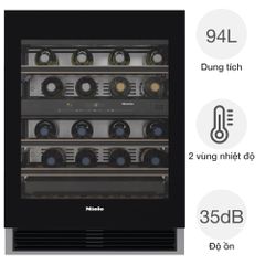 Tủ bảo quản rượu vang Miele KWT 6322 UG-1 34 chai âm tủ