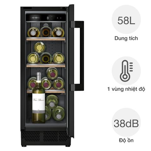 Tủ bảo quản rượu vang Siemens KU20WVHF0 iQ500 21 chai âm tủ
