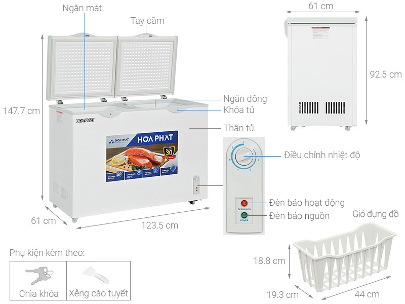 Tủ đông Hoà Phát BD6245
