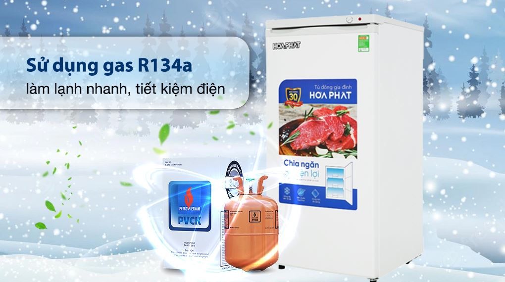  Tủ đông đứng Hòa Phát 147 Lít HPF UAH6147 