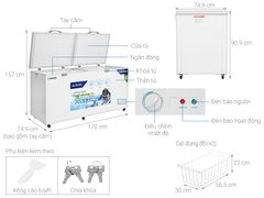 Tủ đông Hòa Phát Inverter 544 lít HPF AD8544