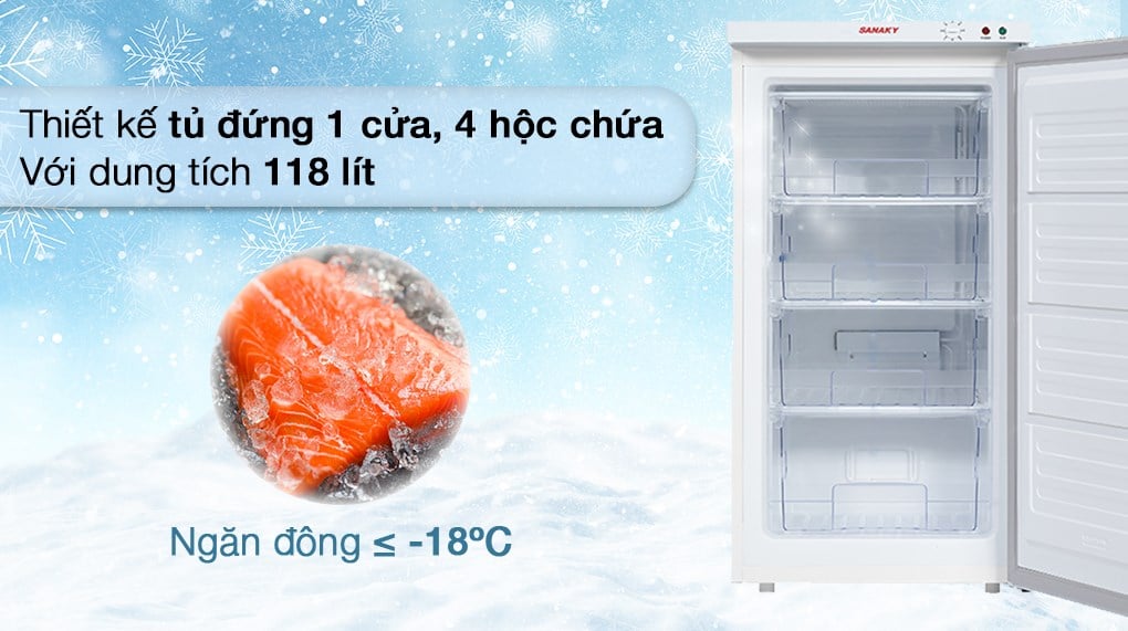 Tủ đông Sanaky 118 lít TD.VH160VD – ảnh 2