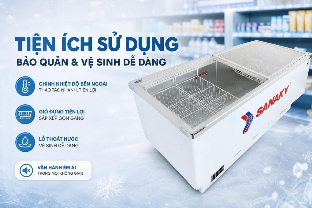 Tủ đông Sanaky VH-999K - hình ảnh thực tế